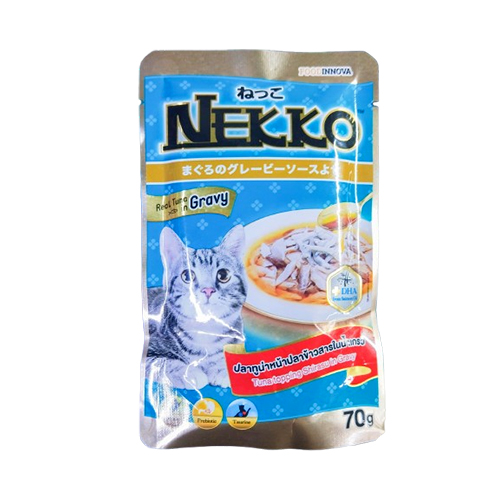 Nekko Pouch Tuna Topping Shirasu In Gravy (70g)