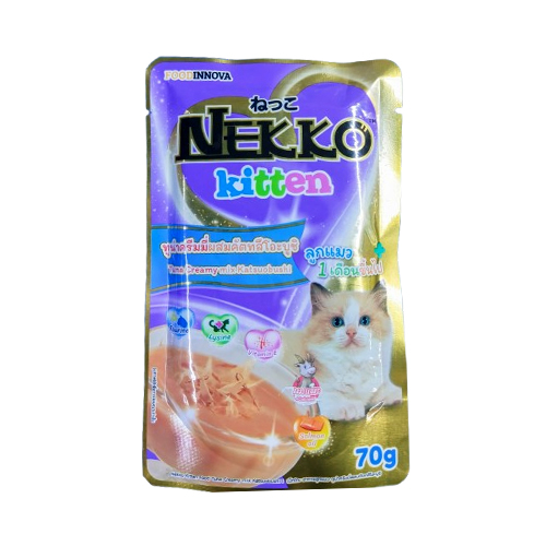 Nekko Pouch Kitten Food Tuna Creamy Mix Katsuobushi (70g)