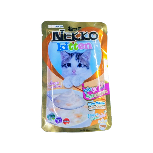 NEKKO Pouch Kitten Food Tuna Mousse with Salmon (70g)