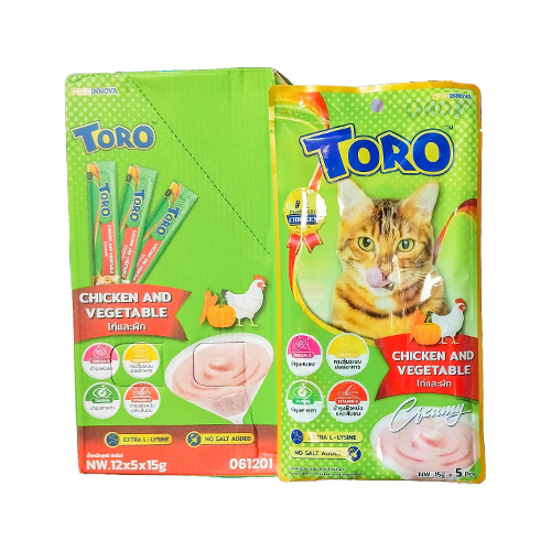 Toro Cat Treat Chicken and Vegetable (5*15g)