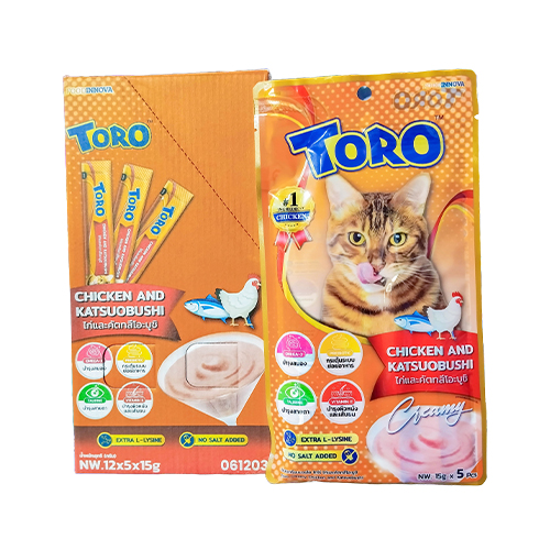 Toro Cat Treat Chicken And Katsuobushi (5*15g)