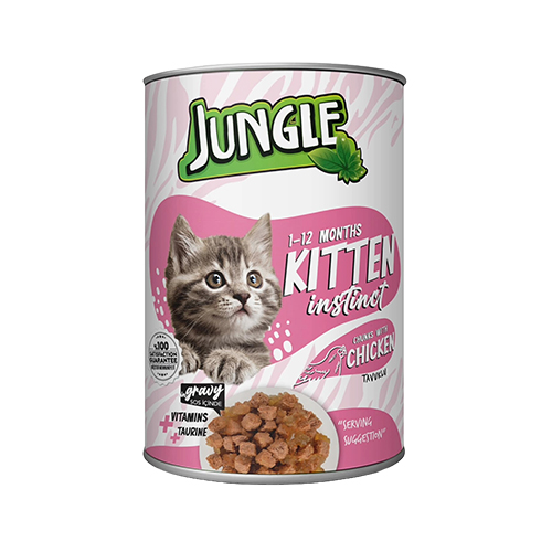 Jungle Kitten Cat Can Food Chicken (400gm)
