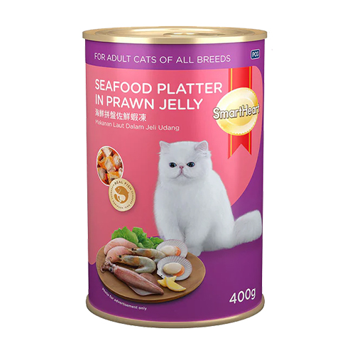 Smartheart Adult Can Food Seafood Platter in Prawn Jelly (400g)